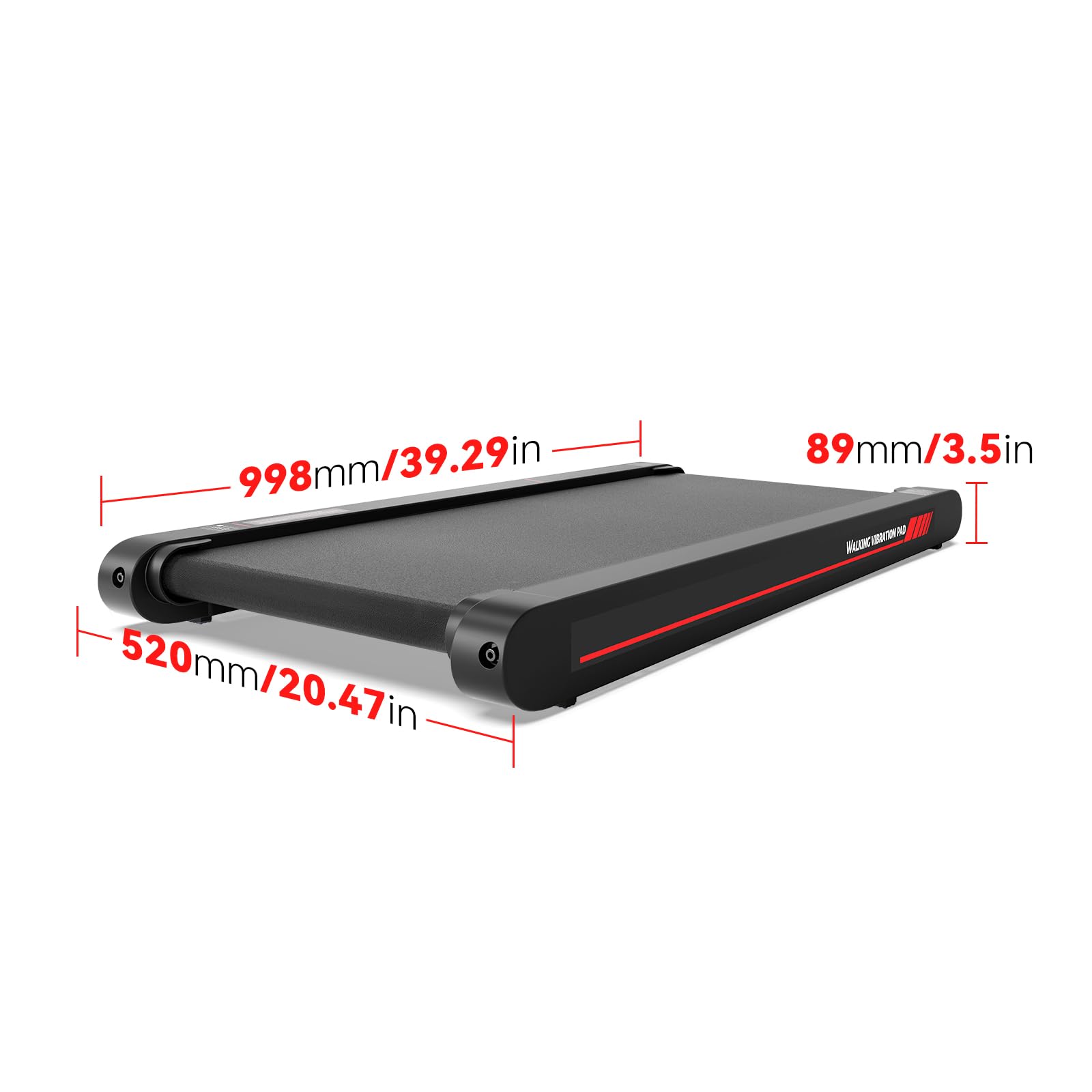 Sperax 4-in-1 Walking Pad, 0.3–6 km/h, Bluetooth App, Fernbedienung, für Zuhause & Büro, Laufband mit Vibration, grau
