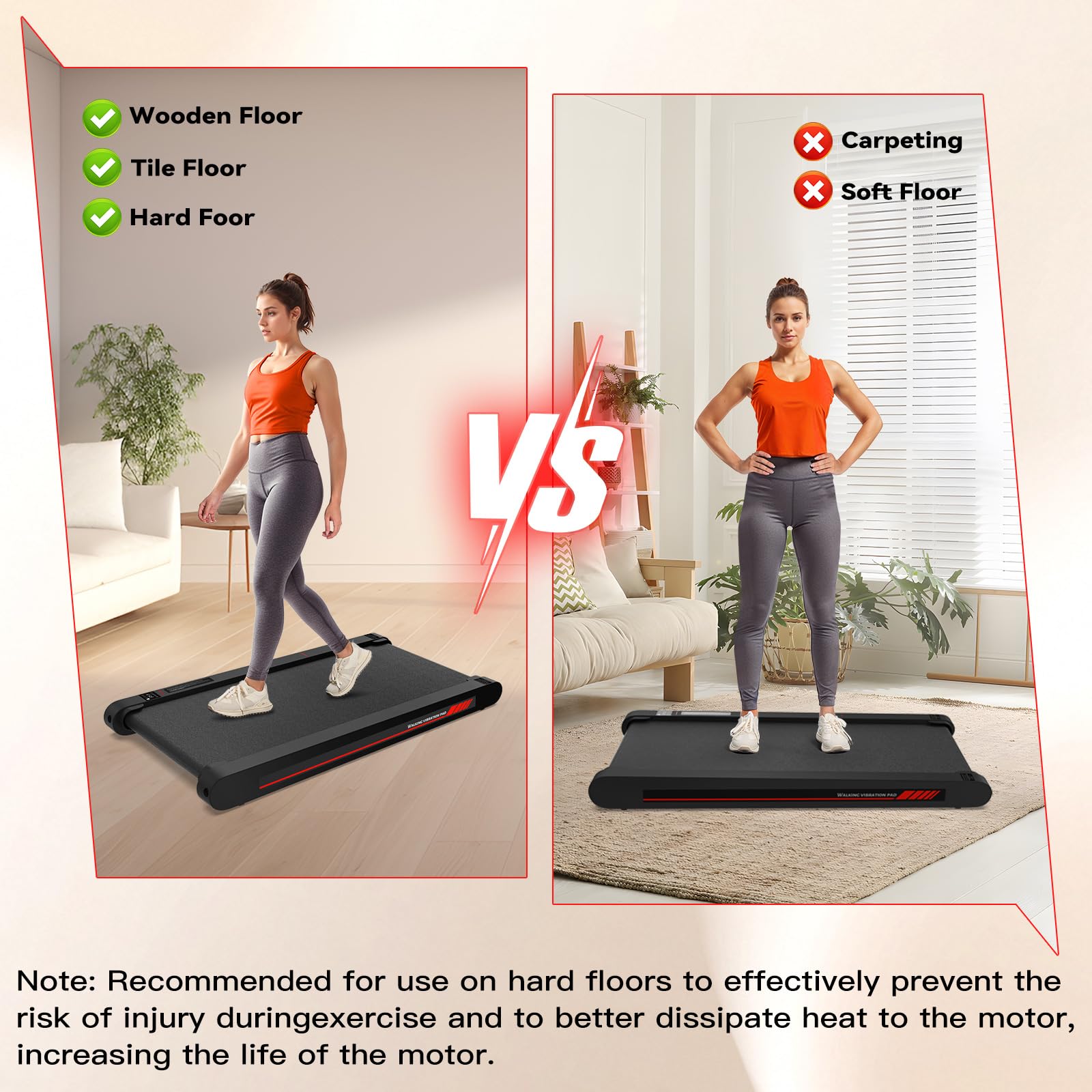 Sperax 4-in-1 Walking Pad, 0.3–6 km/h, Bluetooth App, Fernbedienung, für Zuhause & Büro, Laufband mit Vibration, grau