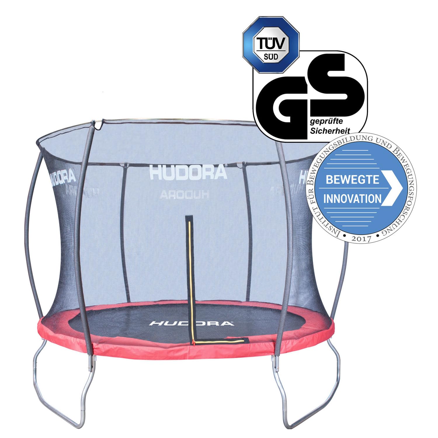 HUDORA Trampolin Fantastic in versch. Größen - Gartentrampolin mit Sicherheitsnetz - Sporttrampolin für bis zu 100kg - Familien-Trampolin mit extra