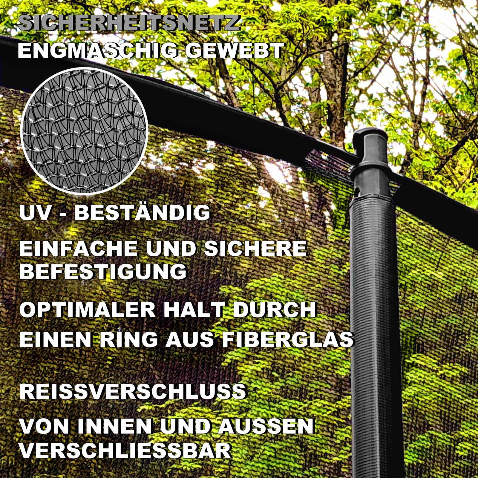 Baunsal® Trampolin Outdoor Ø 335 cm (FGOS) lila-schwarz als Komplettset Gartenspielzeug Kindertrampolin Gartentrampolin rund Garten Spielzeug